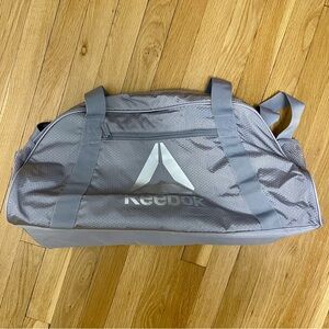 Reebok Silver Duffel Bag Lightweight Small Unisex Gym Bag
